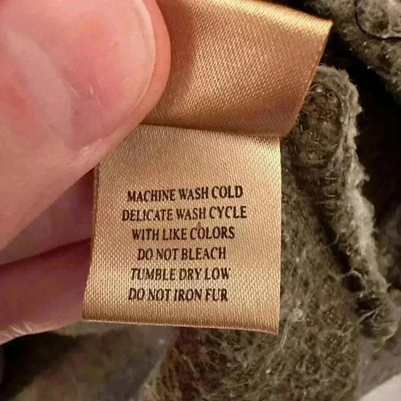 True Grit Pullover Men’s Tan/Brown Sherpa Wooly Fleece 1/4 Zip - Size Medium - Picture 5 of 10